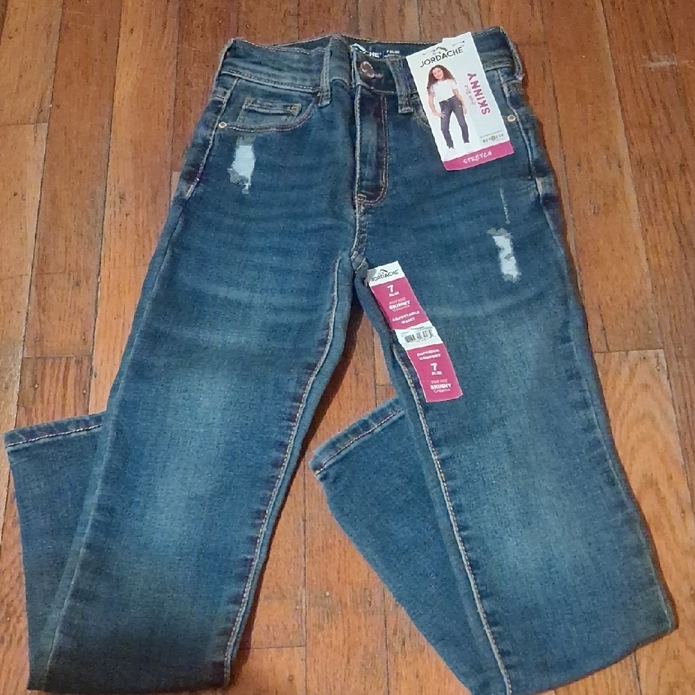 Jordache Kids Distressed Denim Skinny Jeans